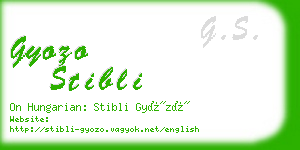 gyozo stibli business card